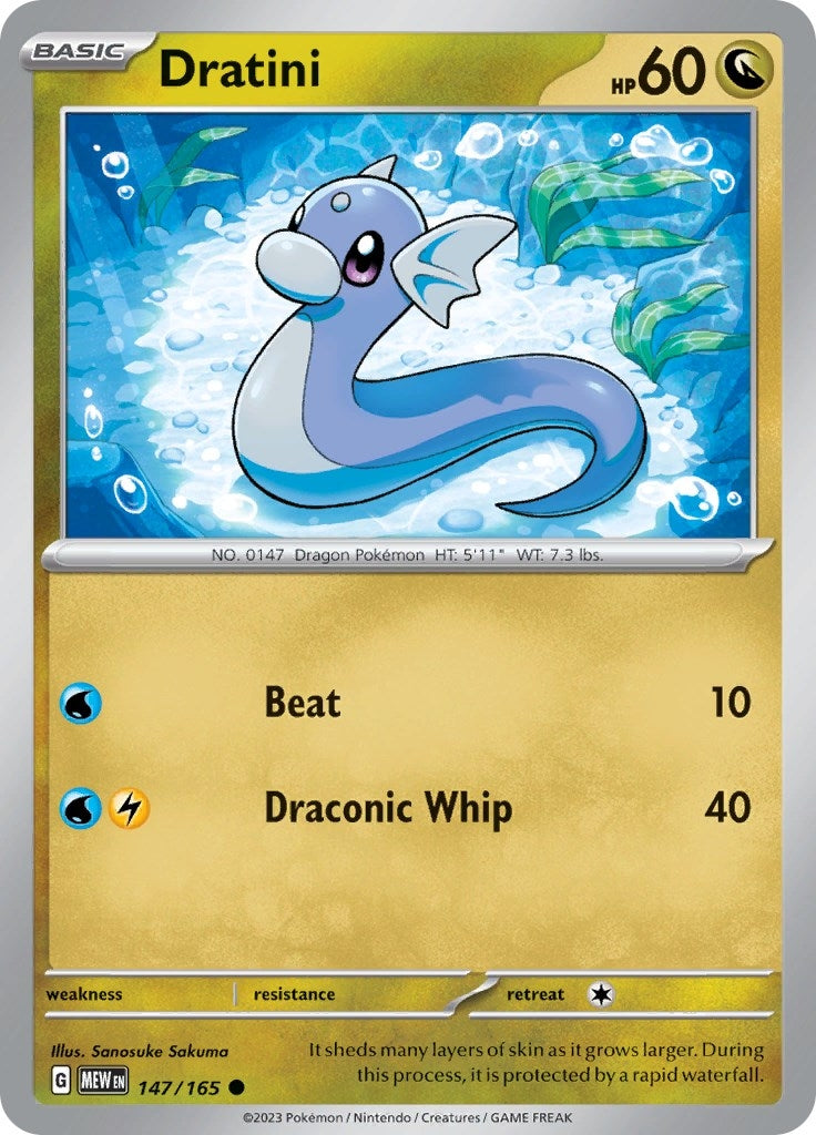 Image for Dratini (147/165) (SV: Scarlet & Violet 151) (MEW) - Pokemon