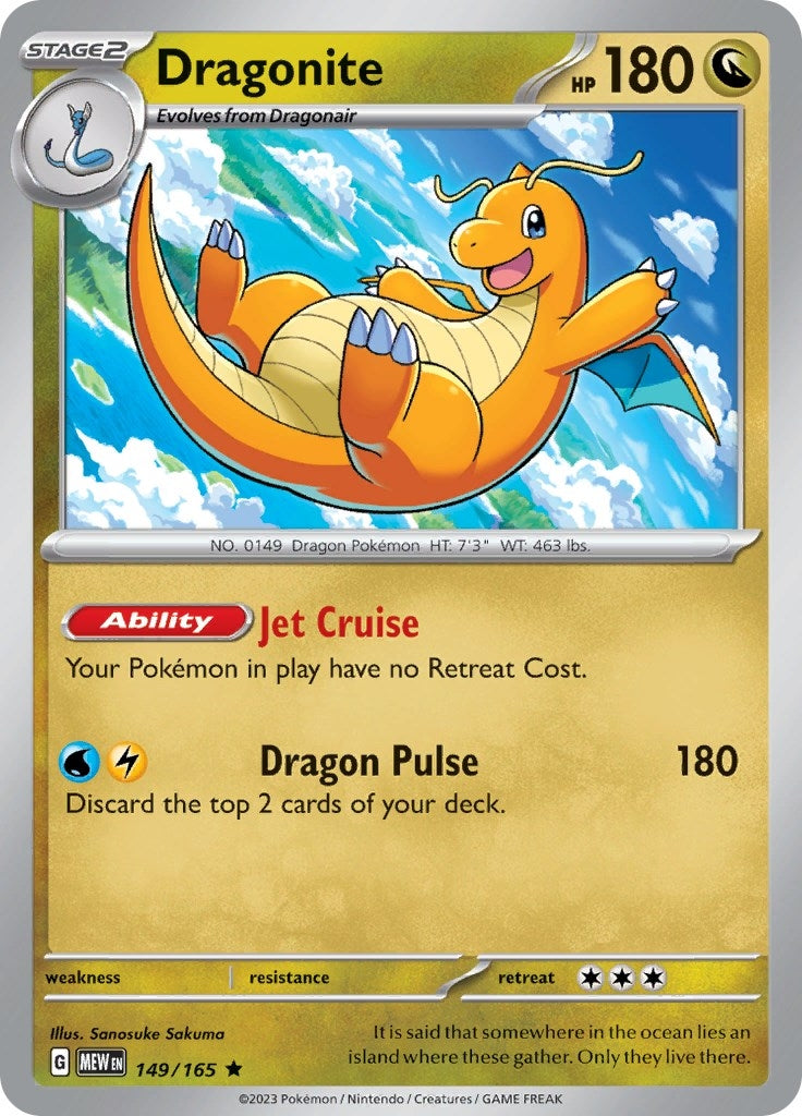 Image for Dragonite (149/165) (SV: Scarlet & Violet 151) (MEW) - Pokemon