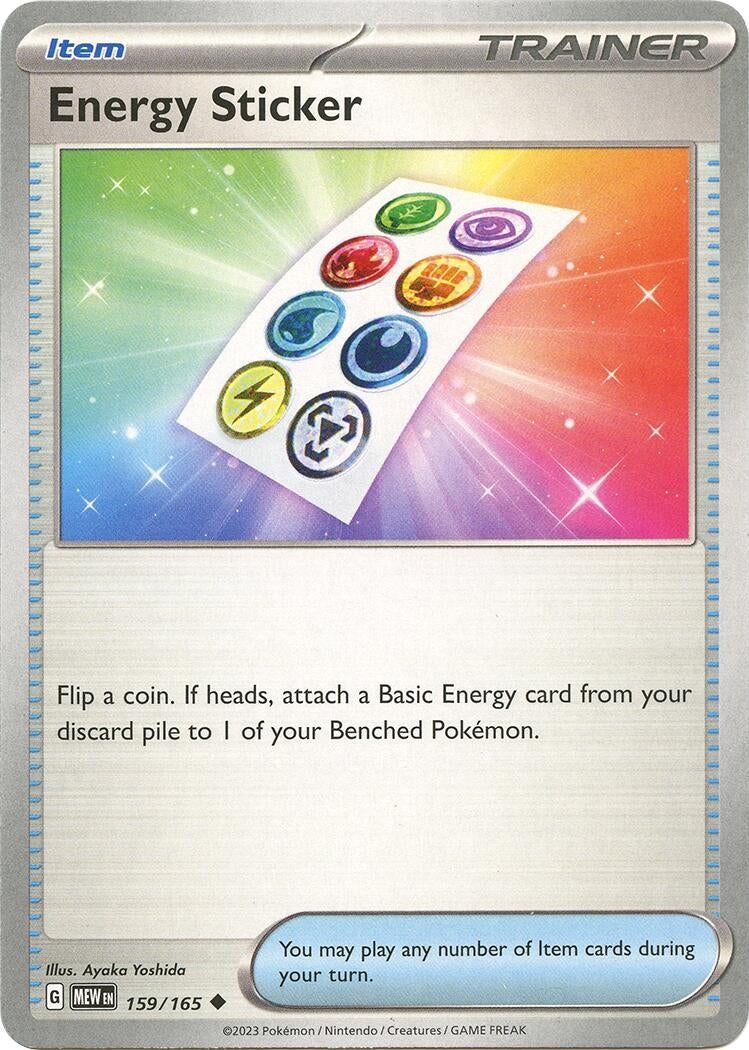 Image for Energy Sticker (159/165) (SV: Scarlet & Violet 151) (MEW) - Pokemon