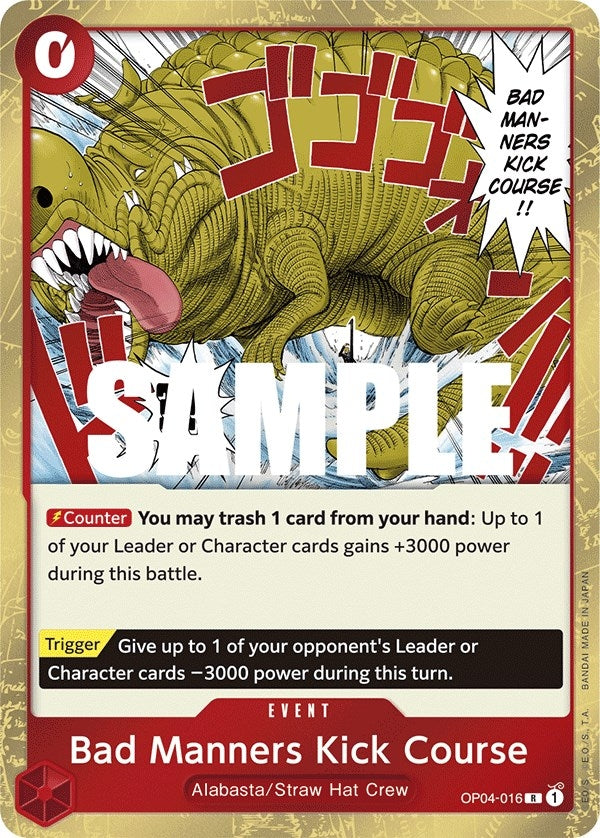 Image for Bad Manners Kick Course (OP04-016) (Kingdoms of Intrigue) (OP04) - One Piece Card Game