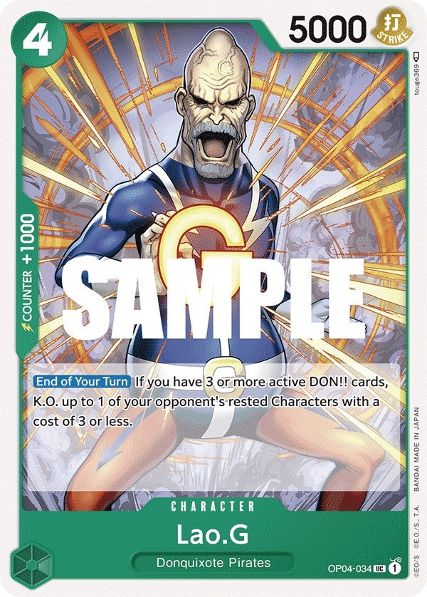 Image for Lao.G (OP04-034) (Kingdoms of Intrigue) (OP04) - One Piece Card Game