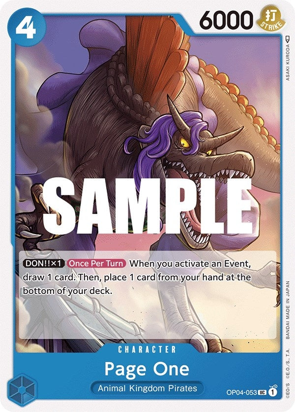 Image for Page One (OP04-053) (Kingdoms of Intrigue) (OP04) - One Piece Card Game