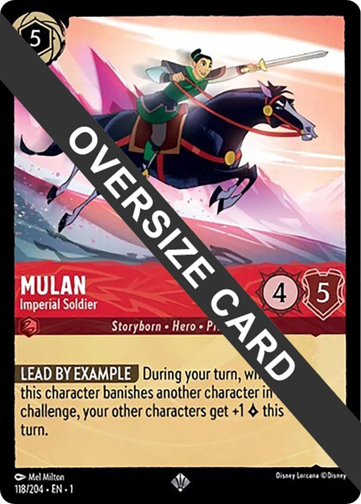 Image for Mulan - Imperial Soldier (Oversized) (118/204) (The First Chapter) (1) - Disney Lorcana