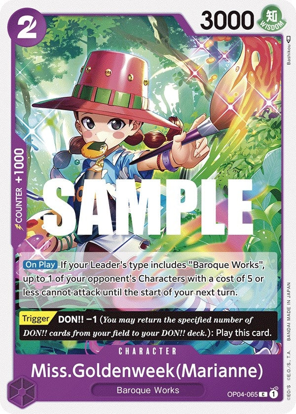 Image for Miss.Goldenweek(Marianne) (OP04-065) (Kingdoms of Intrigue) (OP04) - One Piece Card Game