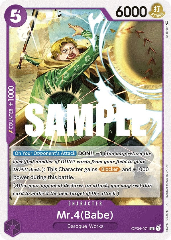 Image for Mr.4 (Babe) (OP04-071) (Kingdoms of Intrigue) (OP04) - One Piece Card Game