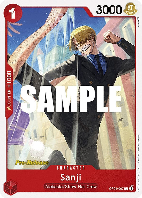 Image for Sanji (007) (OP04-007) (Kingdoms of Intrigue Pre-Release Cards) (OP04 PRE) - One Piece Card Game
