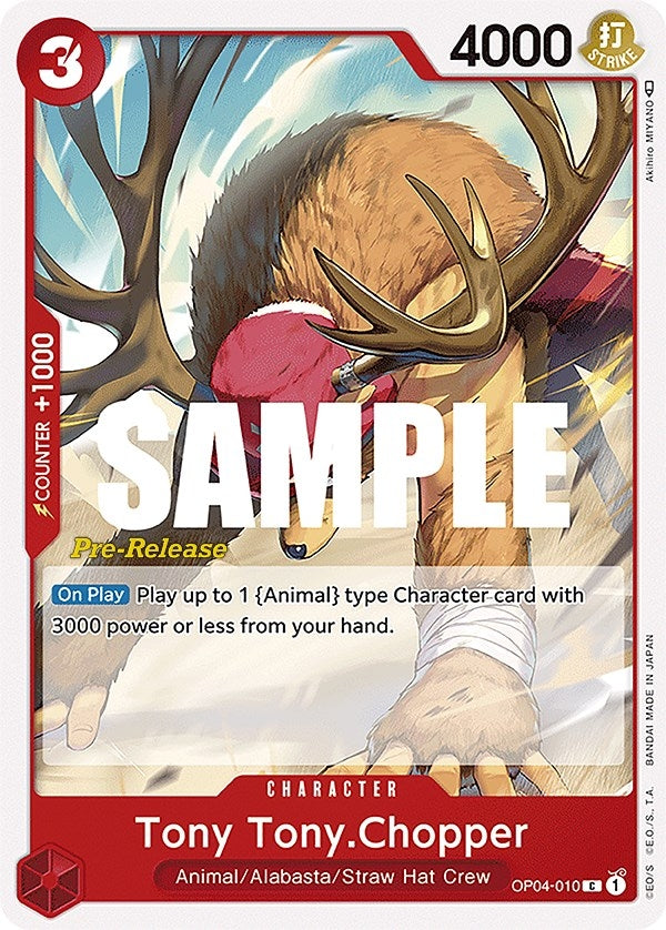 Image for Tony Tony.Chopper (OP04-010) (Kingdoms of Intrigue Pre-Release Cards) (OP04 PRE) - One Piece Card Game
