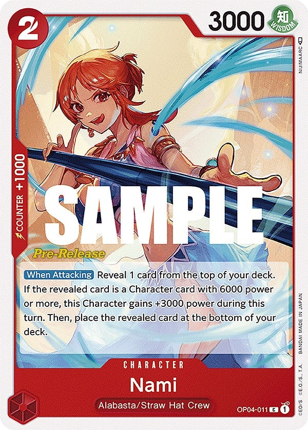 Image for Nami (OP04-011) (Kingdoms of Intrigue Pre-Release Cards) (OP04 PRE) - One Piece Card Game