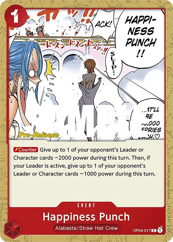 Image for Happiness Punch (OP04-017) (Kingdoms of Intrigue Pre-Release Cards) (OP04 PRE) - One Piece Card Game