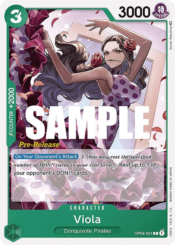 Image for Viola (OP04-021) (Kingdoms of Intrigue Pre-Release Cards) (OP04 PRE) - One Piece Card Game