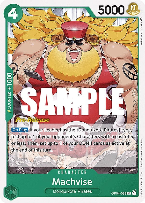 Image for Machvise (OP04-033) (Kingdoms of Intrigue Pre-Release Cards) (OP04 PRE) - One Piece Card Game
