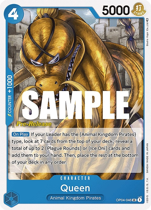 Image for Queen (OP04-046) (Kingdoms of Intrigue Pre-Release Cards) (OP04 PRE) - One Piece Card Game