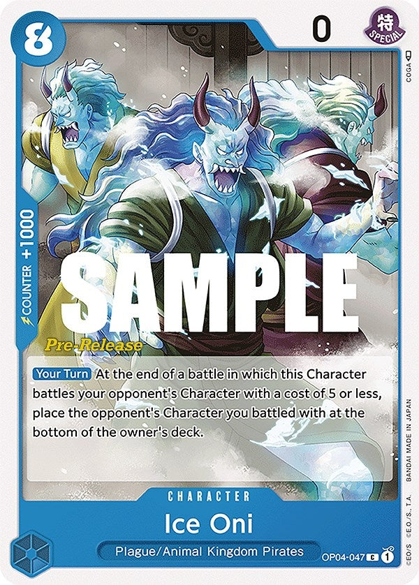 Image for Ice Oni (OP04-047) (Kingdoms of Intrigue Pre-Release Cards) (OP04 PRE) - One Piece Card Game