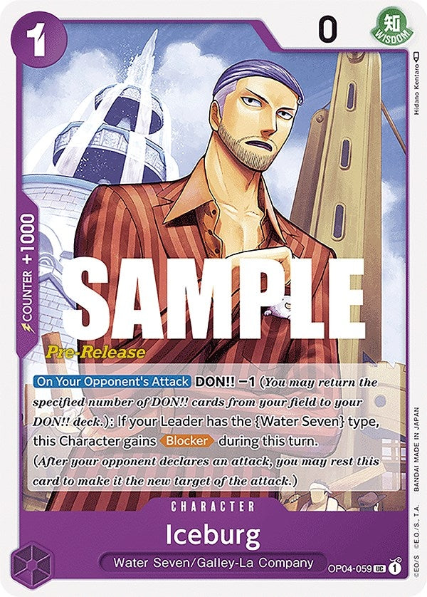 Image for Iceburg (OP04-059) (Kingdoms of Intrigue Pre-Release Cards) (OP04 PRE) - One Piece Card Game