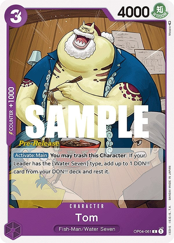 Image for Tom (OP04-061) (Kingdoms of Intrigue Pre-Release Cards) (OP04 PRE) - One Piece Card Game