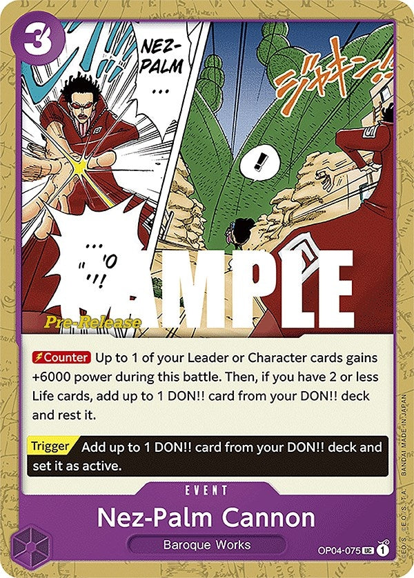 Image for Nez-Palm Cannon (OP04-075) (Kingdoms of Intrigue Pre-Release Cards) (OP04 PRE) - One Piece Card Game