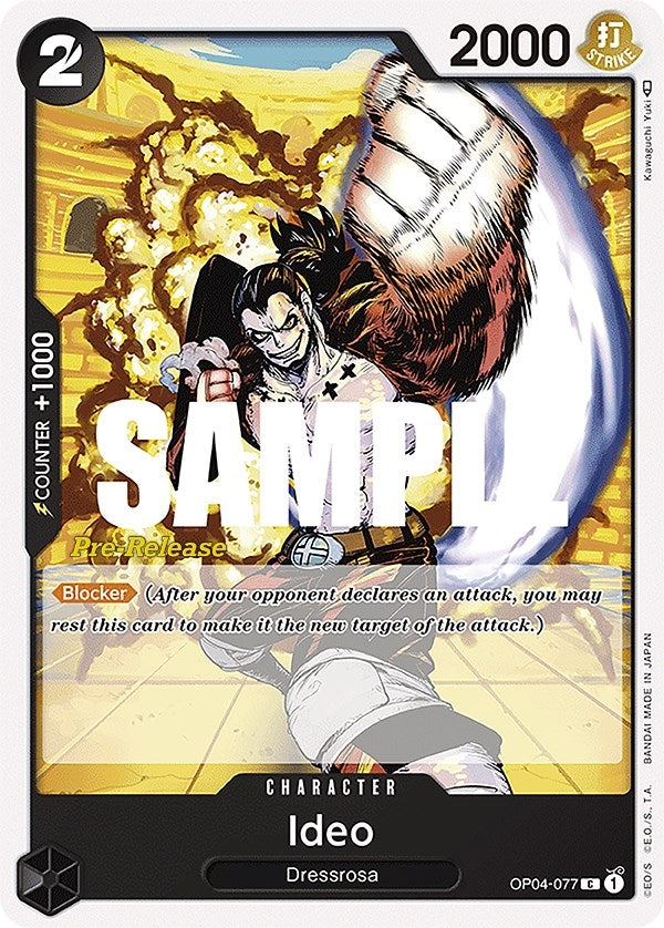 Image for Ideo (OP04-077) (Kingdoms of Intrigue Pre-Release Cards) (OP04 PRE) - One Piece Card Game