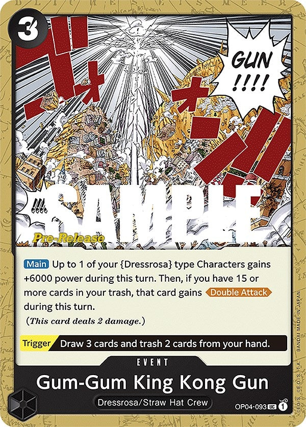 Image for Gum-Gum King Kong Gun (OP04-093) (Kingdoms of Intrigue Pre-Release Cards) (OP04 PRE) - One Piece Card Game