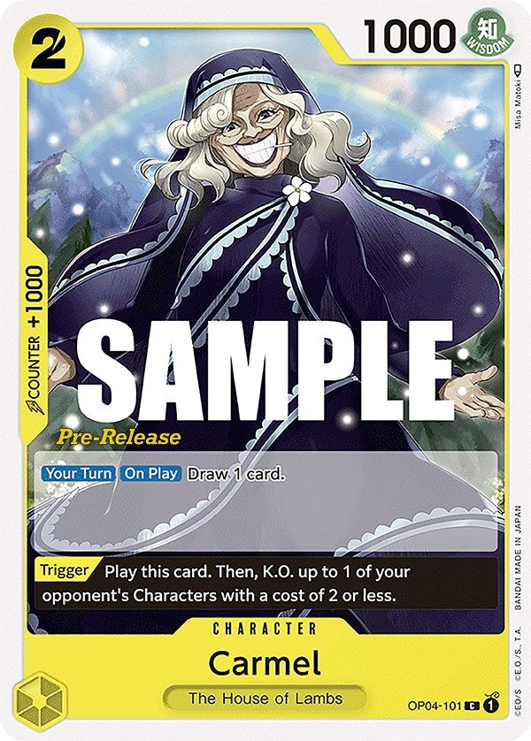 Image for Carmel (OP04-101) (Kingdoms of Intrigue Pre-Release Cards) (OP04 PRE) - One Piece Card Game