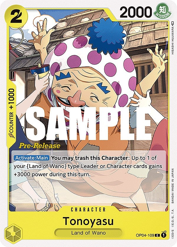 Image for Tonoyasu (OP04-109) (Kingdoms of Intrigue Pre-Release Cards) (OP04 PRE) - One Piece Card Game