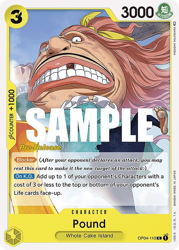 Image for Pound (OP04-110) (Kingdoms of Intrigue Pre-Release Cards) (OP04 PRE) - One Piece Card Game