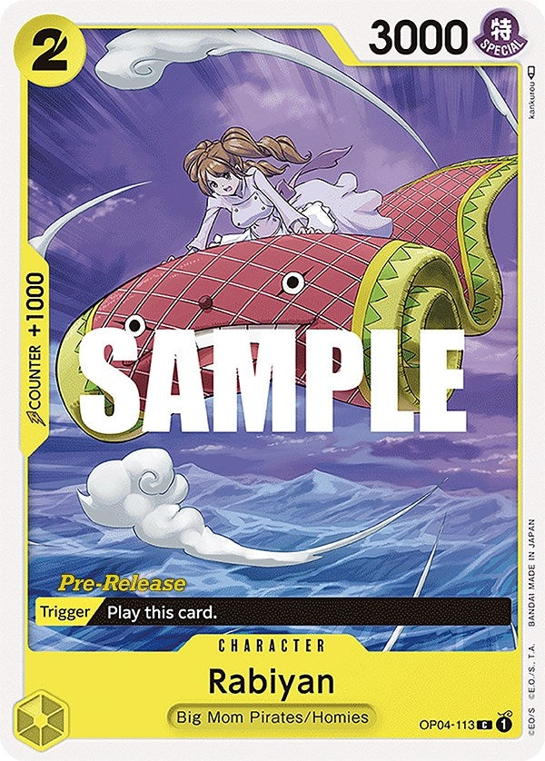 Image for Rabiyan (OP04-113) (Kingdoms of Intrigue Pre-Release Cards) (OP04 PRE) - One Piece Card Game