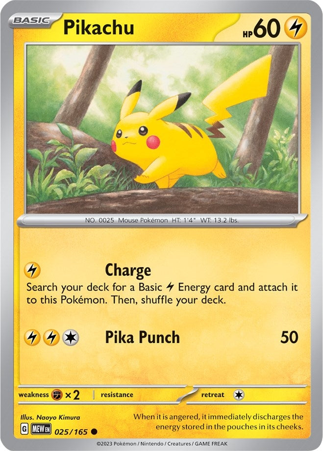 Image for Pikachu (025/165) (SV: Scarlet & Violet 151) (MEW) - Pokemon