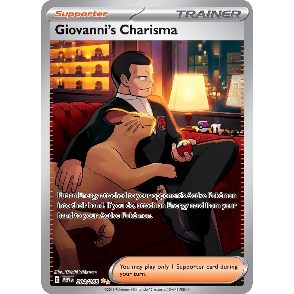 Giovanni's Charisma (204/165) (SV: Scarlet & Violet 151) - PokeBox USA
