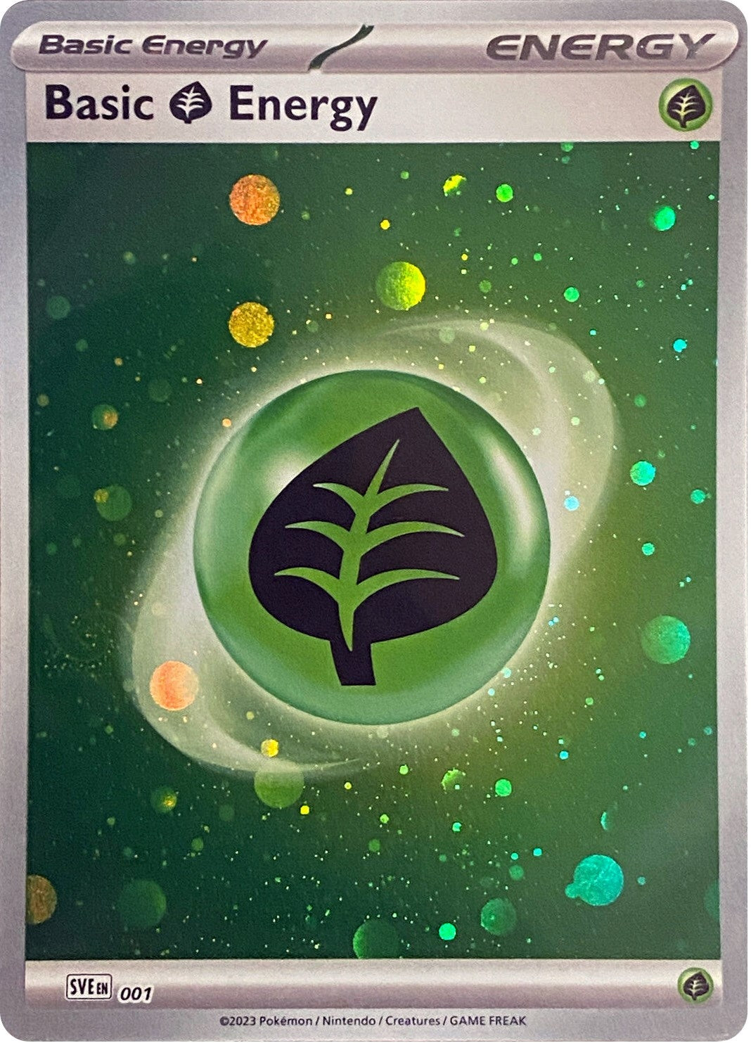 Image for Basic Grass Energy (Cosmos Holo) (001) (SVE: Scarlet & Violet Energies) (SVE) - Pokemon
