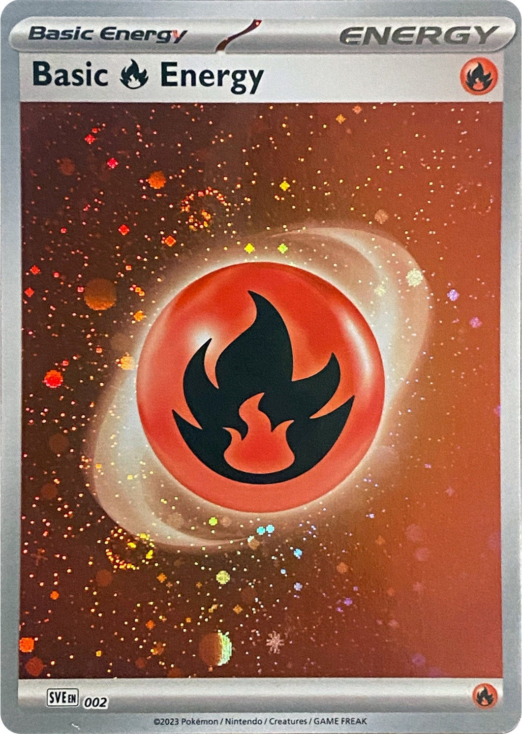 Image for Basic Fire Energy (Cosmos Holo) (002) (SVE: Scarlet & Violet Energies) (SVE) - Pokemon