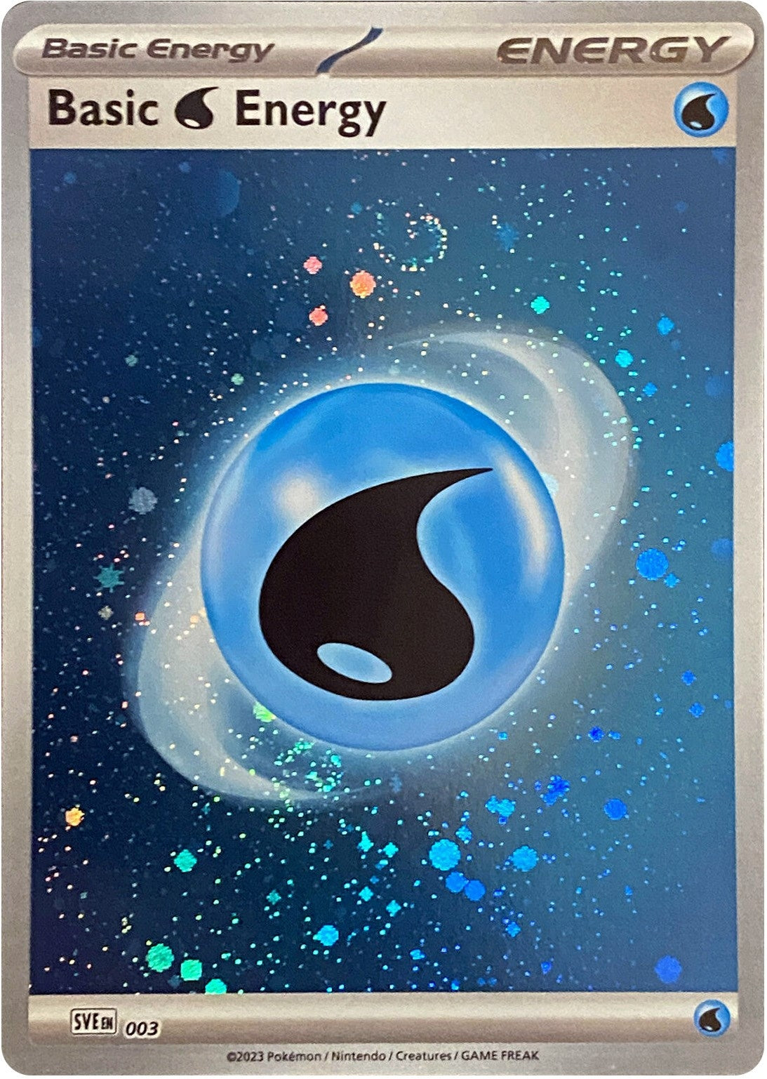 Image for Basic Water Energy (Cosmos Holo) (003) (SVE: Scarlet & Violet Energies) (SVE) - Pokemon