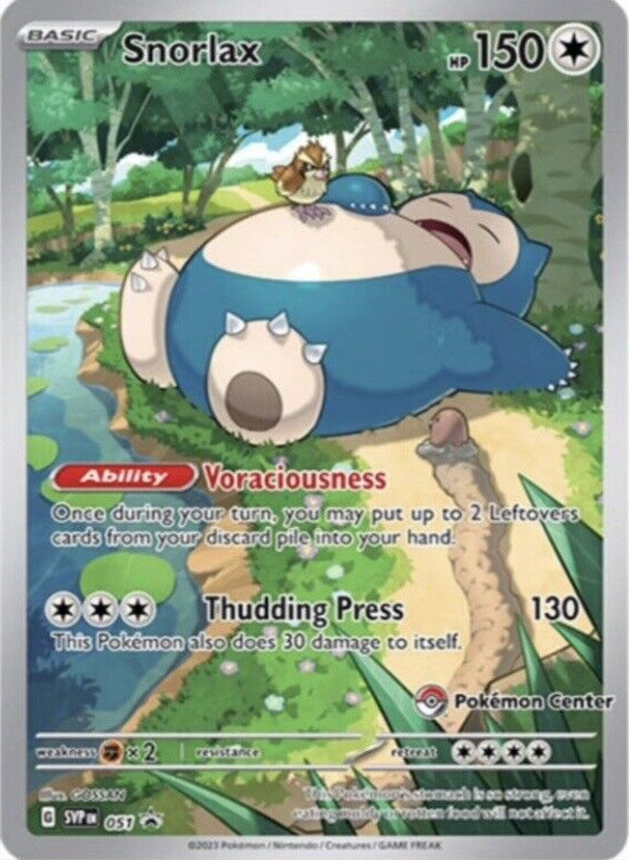 Image for Snorlax - 051 (Pokemon Center Exclusive) (051) (SV: Scarlet & Violet Promo Cards) (SVP) - Pokemon