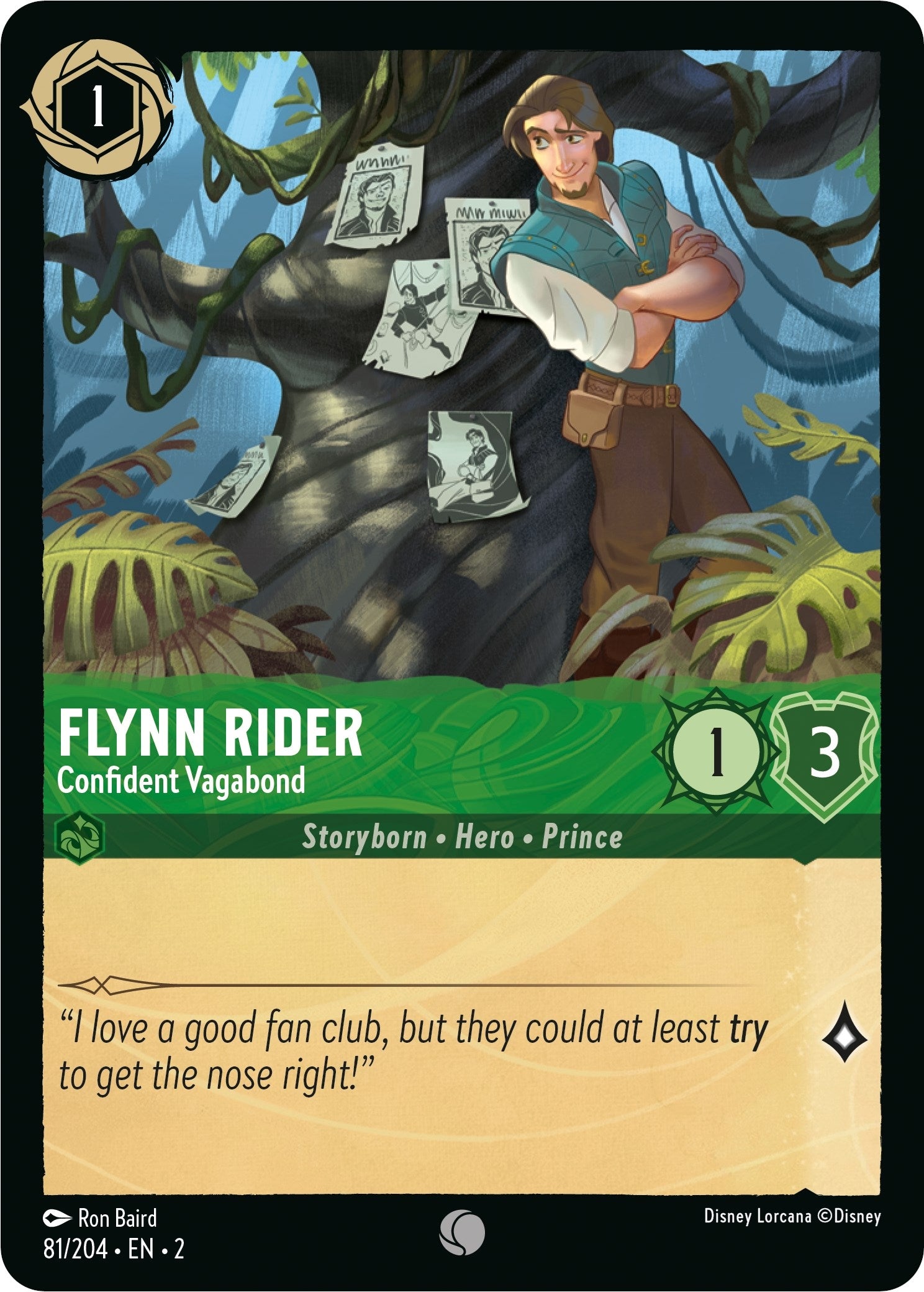 Image for Flynn Rider - Confident Vagabond (81/204) (Rise of the Floodborn) (2) - Disney Lorcana