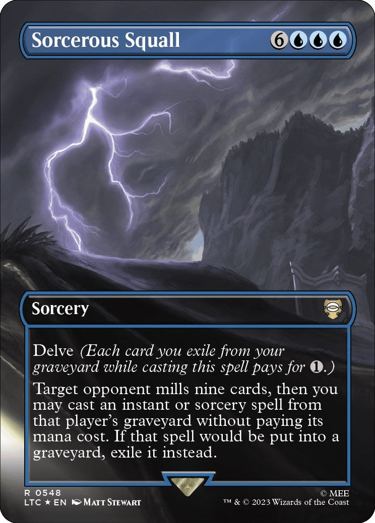 Sorcerous Squall (Borderless) (Surge Foil) (548) (The Lord of the Rings: Tales of Middle-earth)