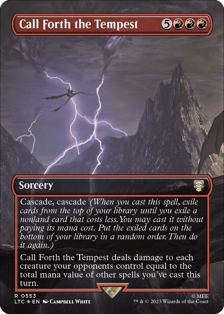 Call Forth the Tempest (Borderless) (Surge Foil) (553) (The Lord of the Rings: Tales of Middle-earth)