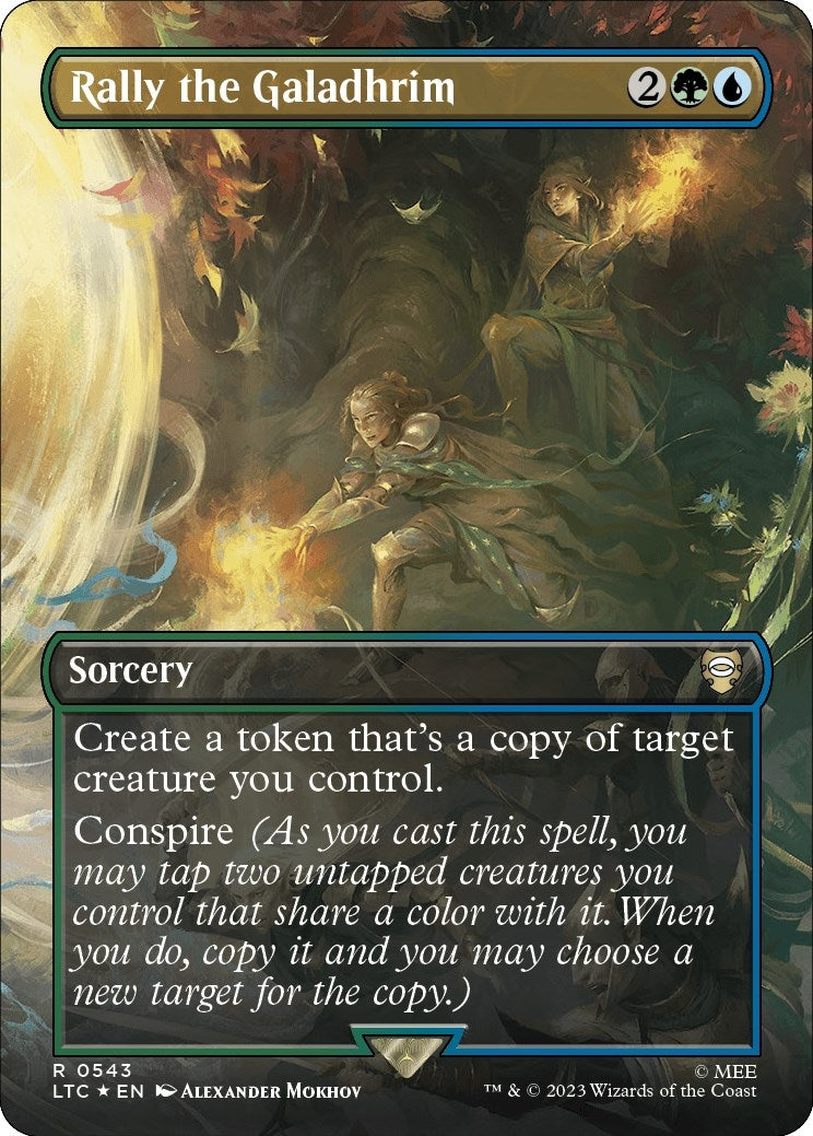 Rally the Galadhrim (Borderless) (Surge Foil) (543) (The Lord of the Rings: Tales of Middle-earth)