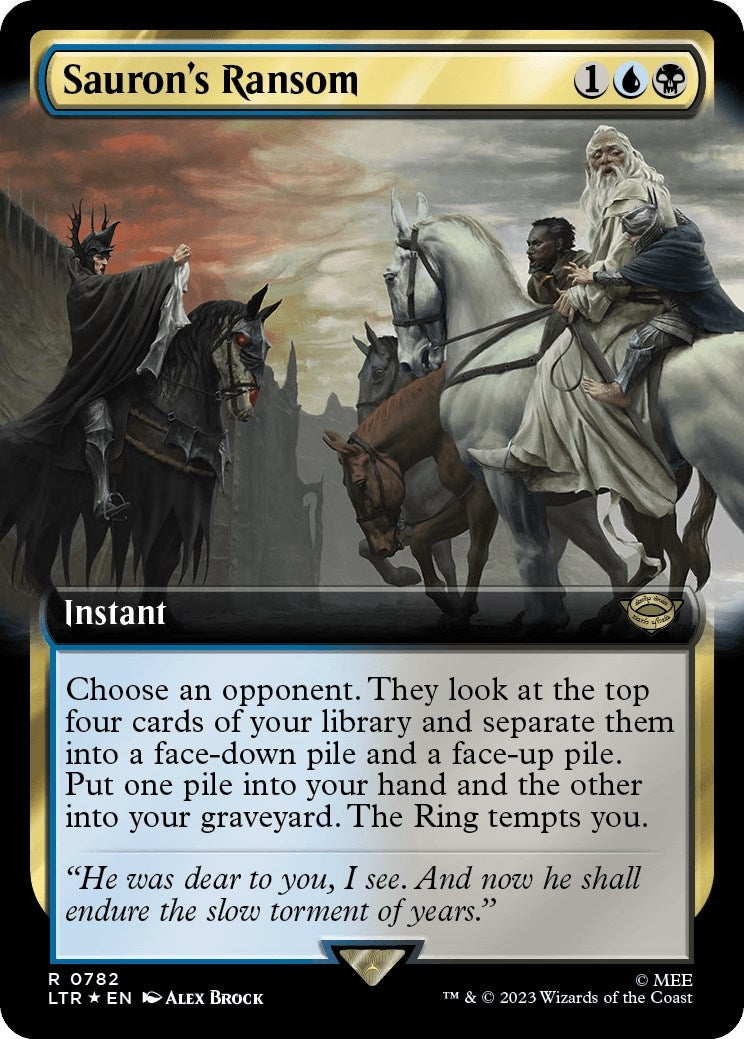 Sauron's Ransom (Extended Art) (Surge Foil) (782) (Universes Beyond: The Lord of the Rings: Tales of Middle-earth)