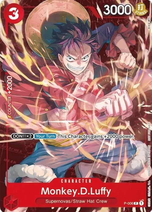 Image for Monkey.D.Luffy - P-006 (Retail Promo) (P-006) (One Piece Promotion Cards) (OP-PR) - One Piece Card Game