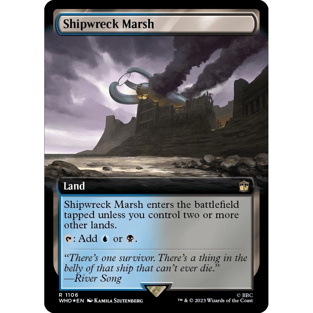 Shipwreck Marsh (Extended Art) (Surge Foil) (1106) (Universes Beyond: Doctor Who) - PokeBox USA