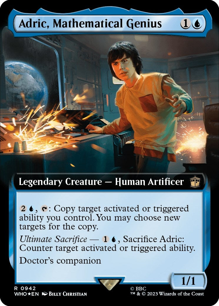 Adric, Mathematical Genius (Extended Art) (Surge Foil) (942) (Universes Beyond: Doctor Who) - PokeBox USA