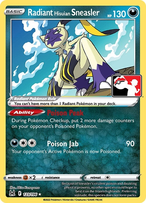 Image for Radiant Hisuian Sneasler (123/196) (Prize Pack Series Cards) - Pokemon