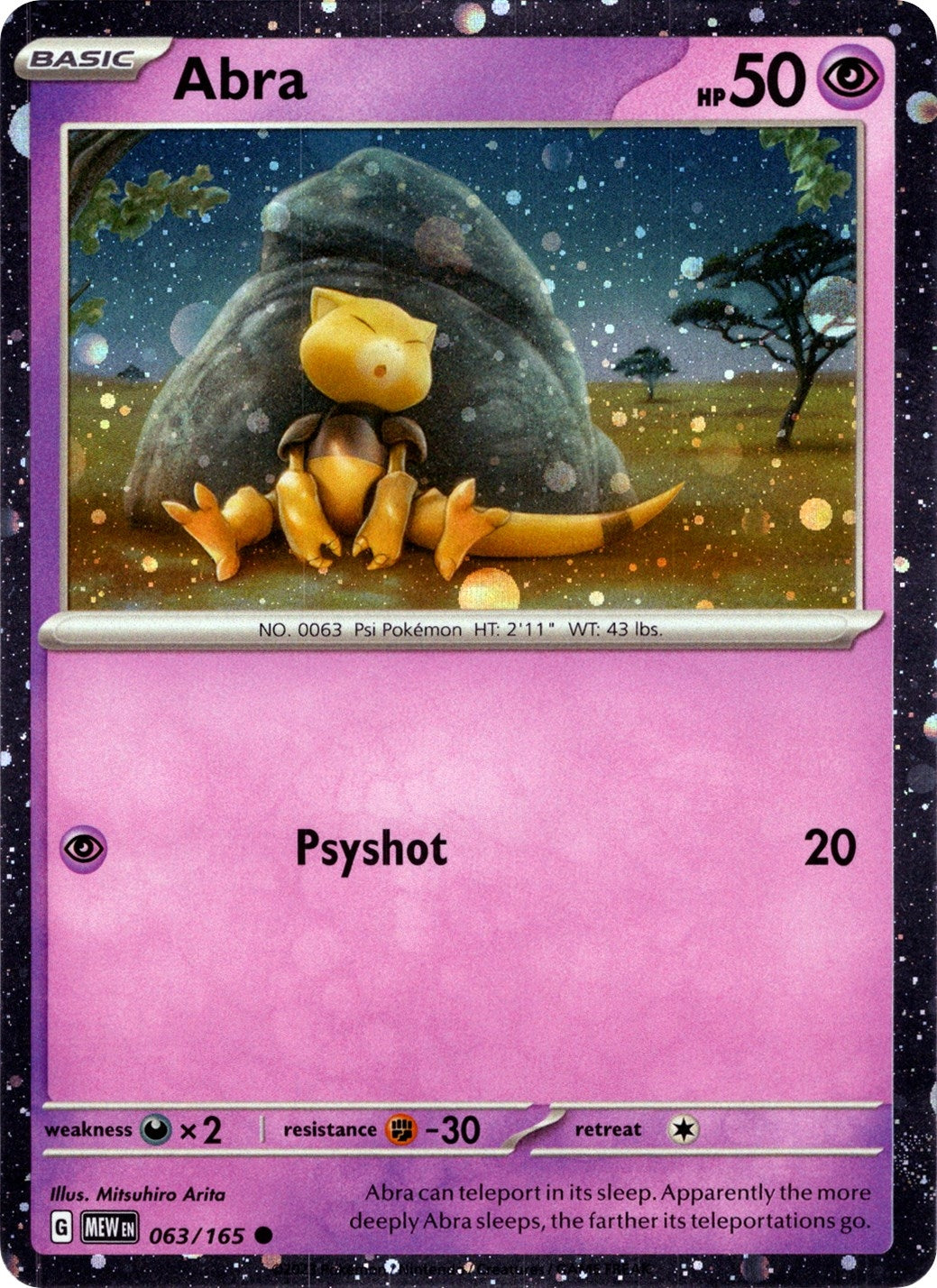 Image for Abra - 063/165 (Cosmos Holo) (063/165) (Miscellaneous Cards & Products) (MCAP) - Pokemon