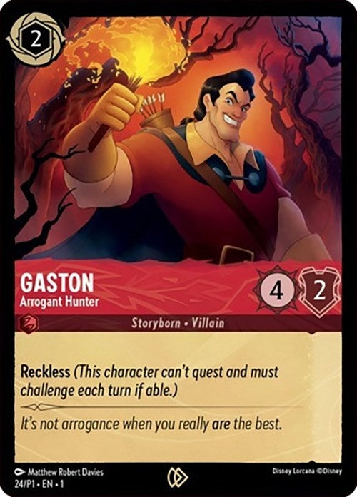 Image for Gaston - Arrogant Hunter (24) (Disney Lorcana Promo Cards) (DLPC) - Disney Lorcana