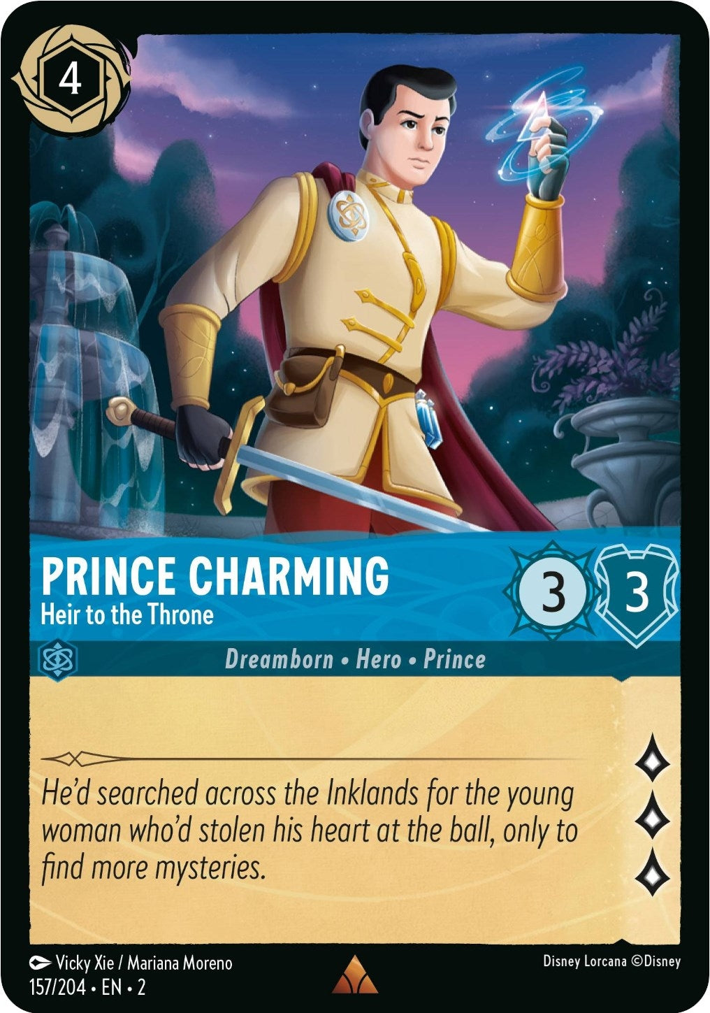 Image for Prince Charming - Heir to the Throne (157/204) (Rise of the Floodborn) (2) - Disney Lorcana