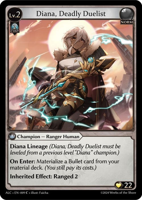 Image for Diana, Deadly Duelist (009) (Alchemical Revolution) (ALC) - Grand Archive TCG
