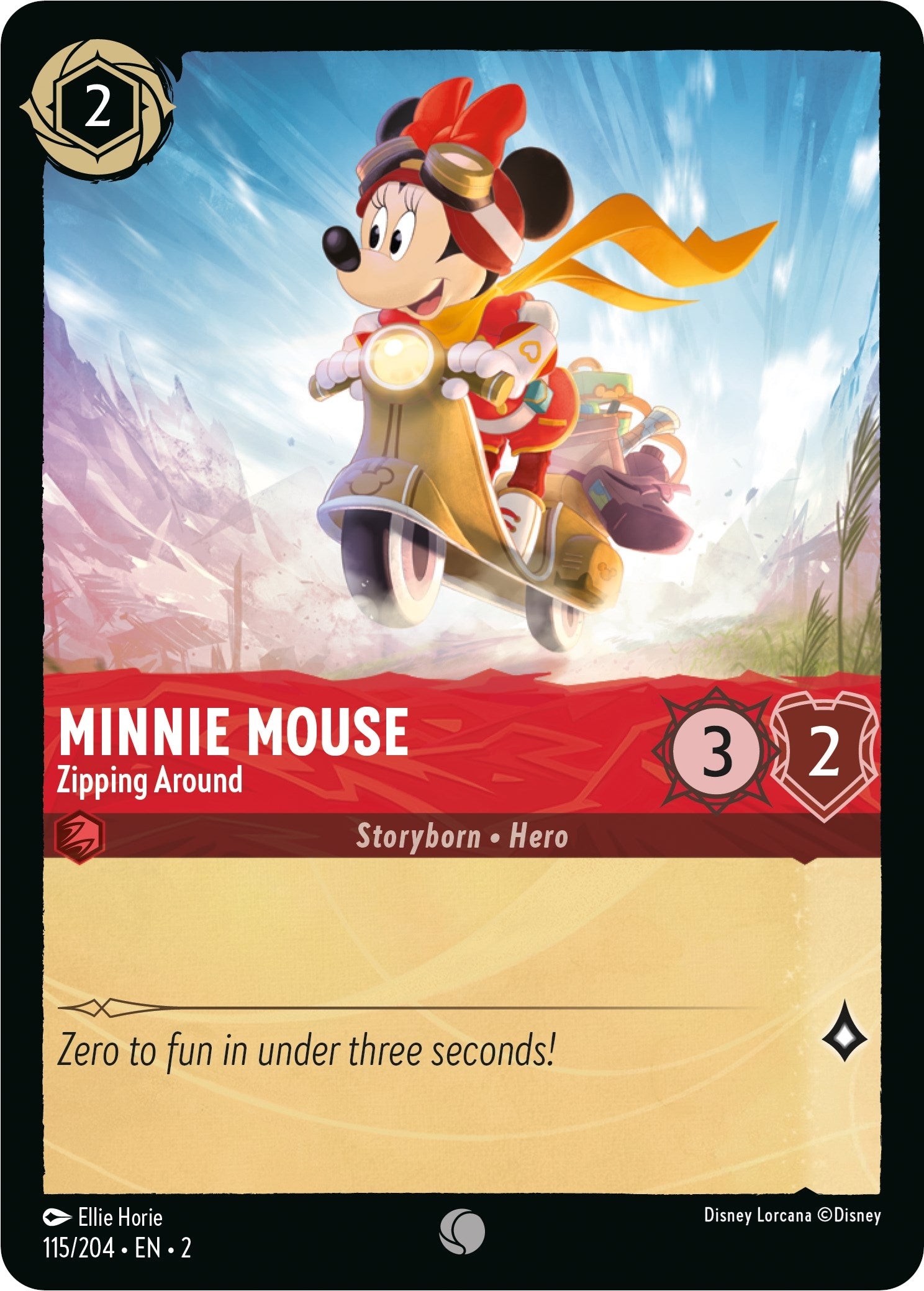 Image for Minnie Mouse - Zipping Around (115/204) (Rise of the Floodborn) (2) - Disney Lorcana