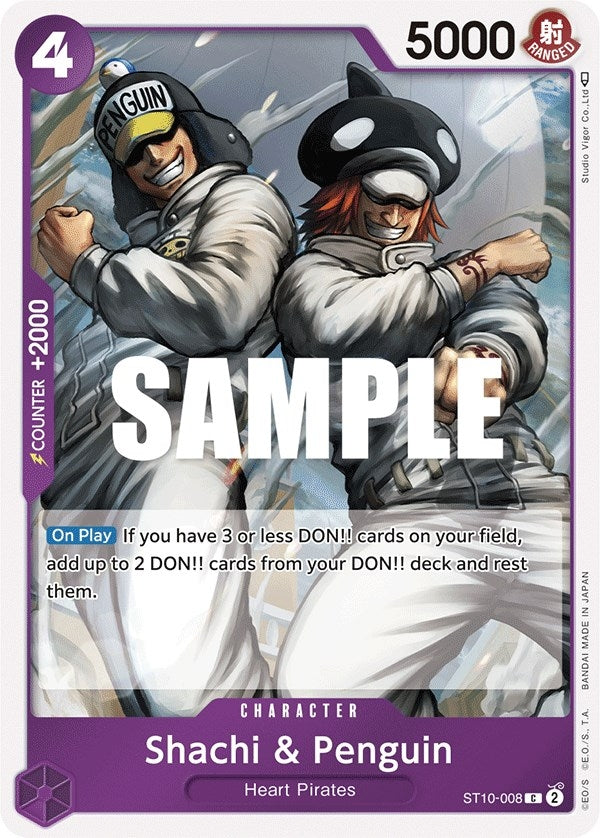 Image for Shachi & Penguin (ST10-008) (Ultra Deck: The Three Captains) (ST-10) - One Piece Card Game