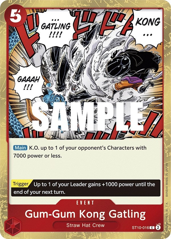 Image for Gum-Gum Kong Gatling (ST10-016) (Ultra Deck: The Three Captains) (ST-10) - One Piece Card Game