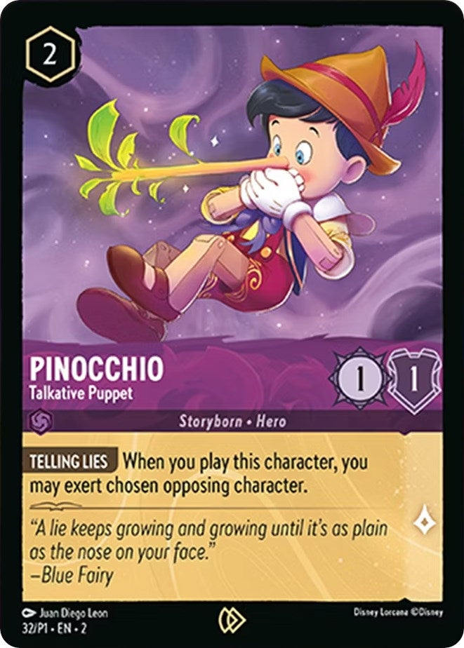 Image for Pinocchio - Talkative Puppet (32) (Disney Lorcana Promo Cards) (DLPC) - Disney Lorcana