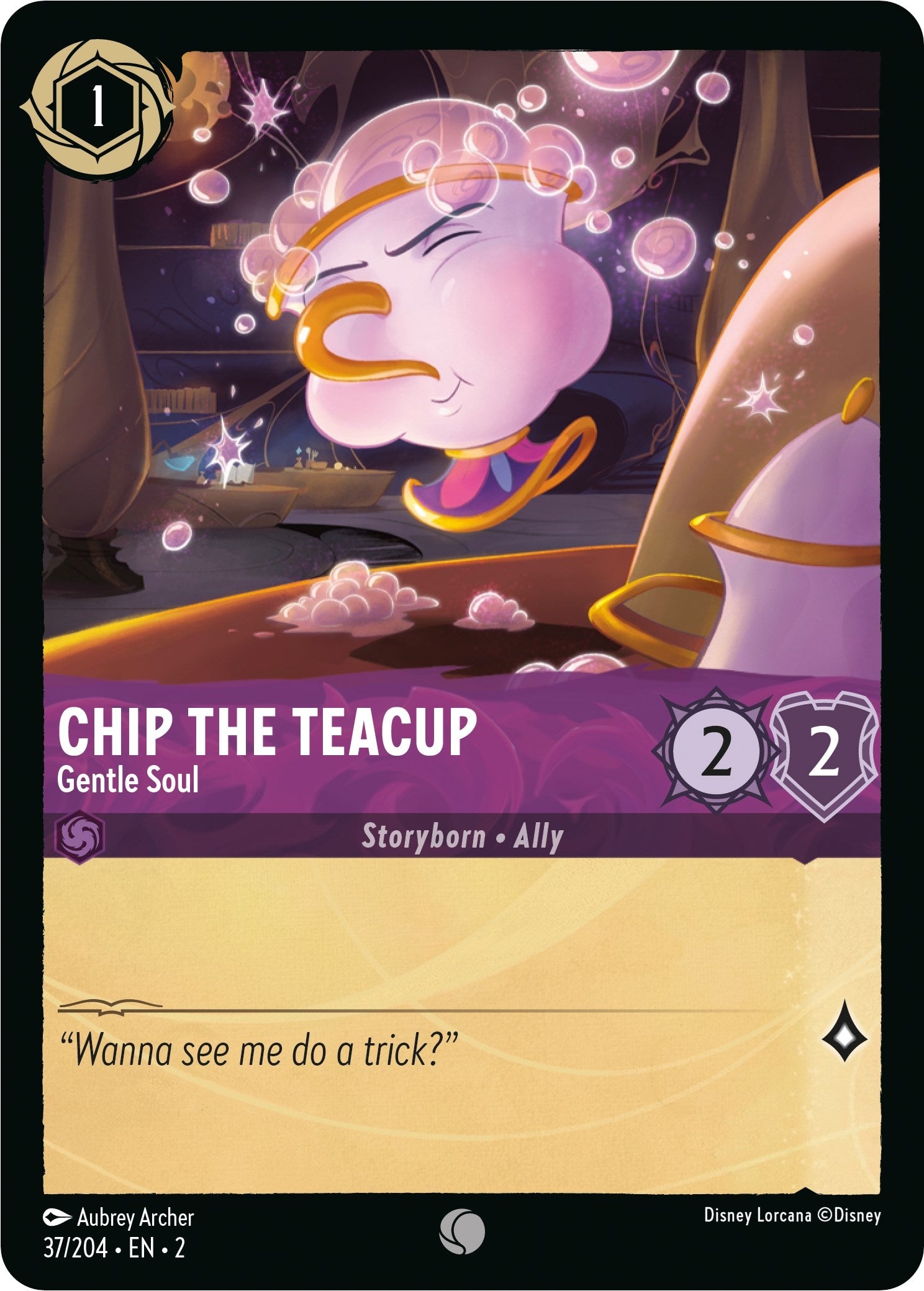 Image for Chip the Teacup - Gentle Soul (37/204) (Rise of the Floodborn) (2) - Disney Lorcana
